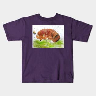 Fox and a little bumblebee Kids T-Shirt